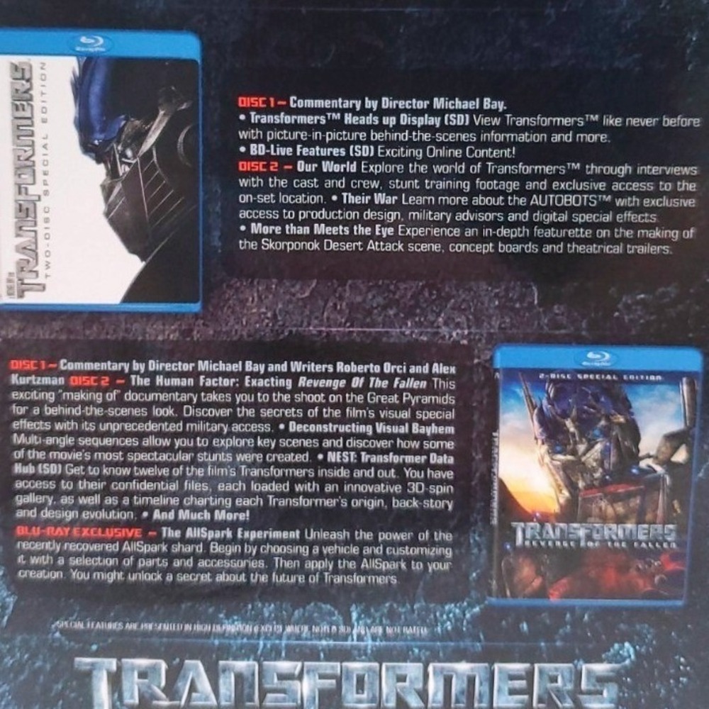 Transformers Transformers: Revenge of the Fallen‎ (Two-Movie 4 Disc set)) [ - Picture 3 of 4
